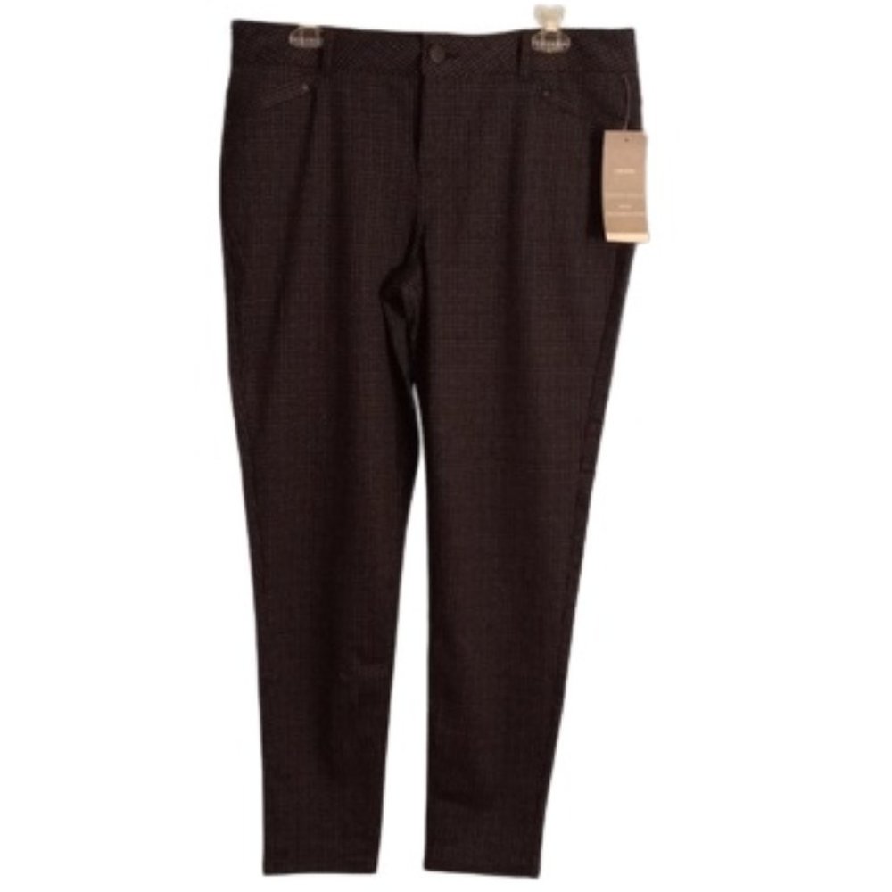 Maurices L Skinny Ankle Black Gray Mid Rise Pants NEW